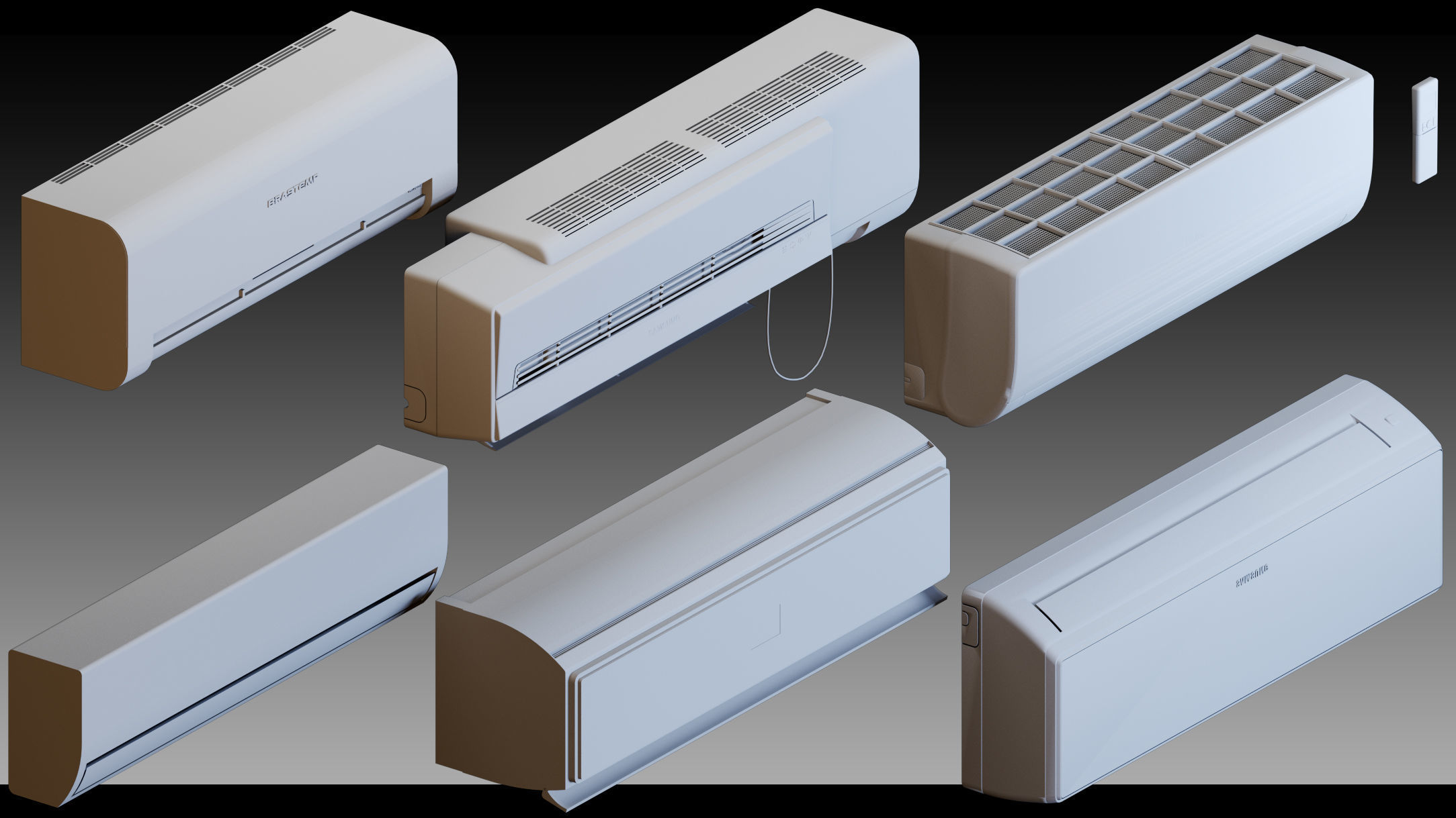 110 Air conditioners- Kitbash- High detail 3d models 3D model_15
