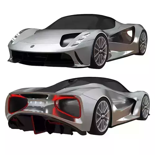 Lotus Evija 2020 Low-poly 3D model