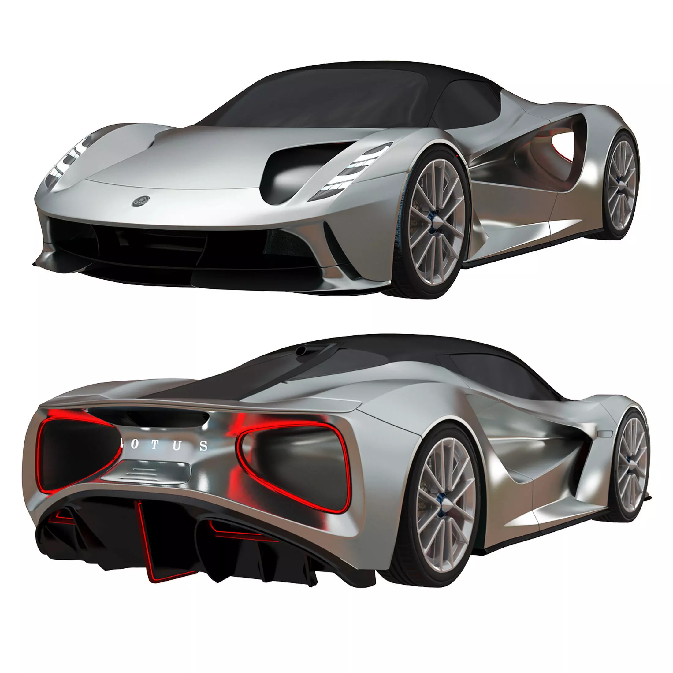Lotus Evija 2020 Low-poly 3D model_0