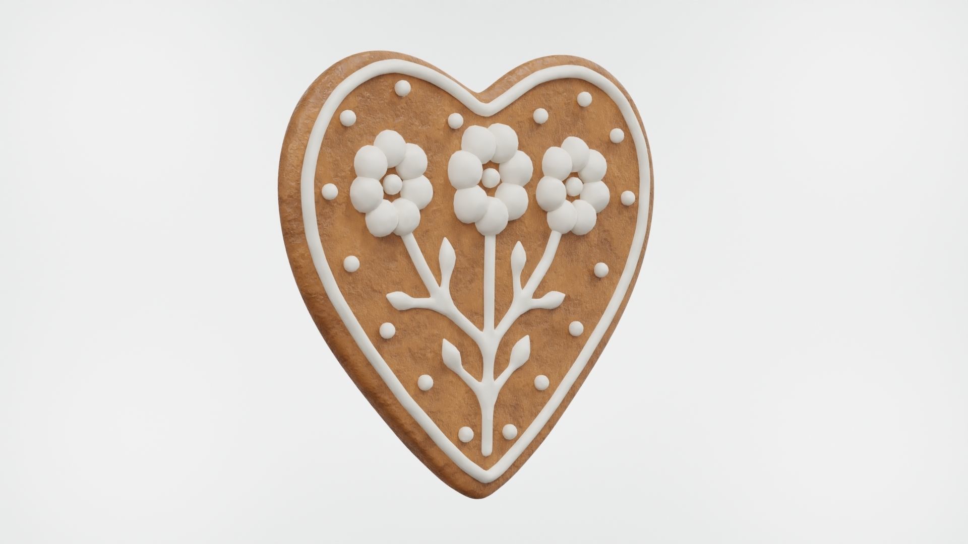 Gingerbread Christmas Cookie 16 3D model_1