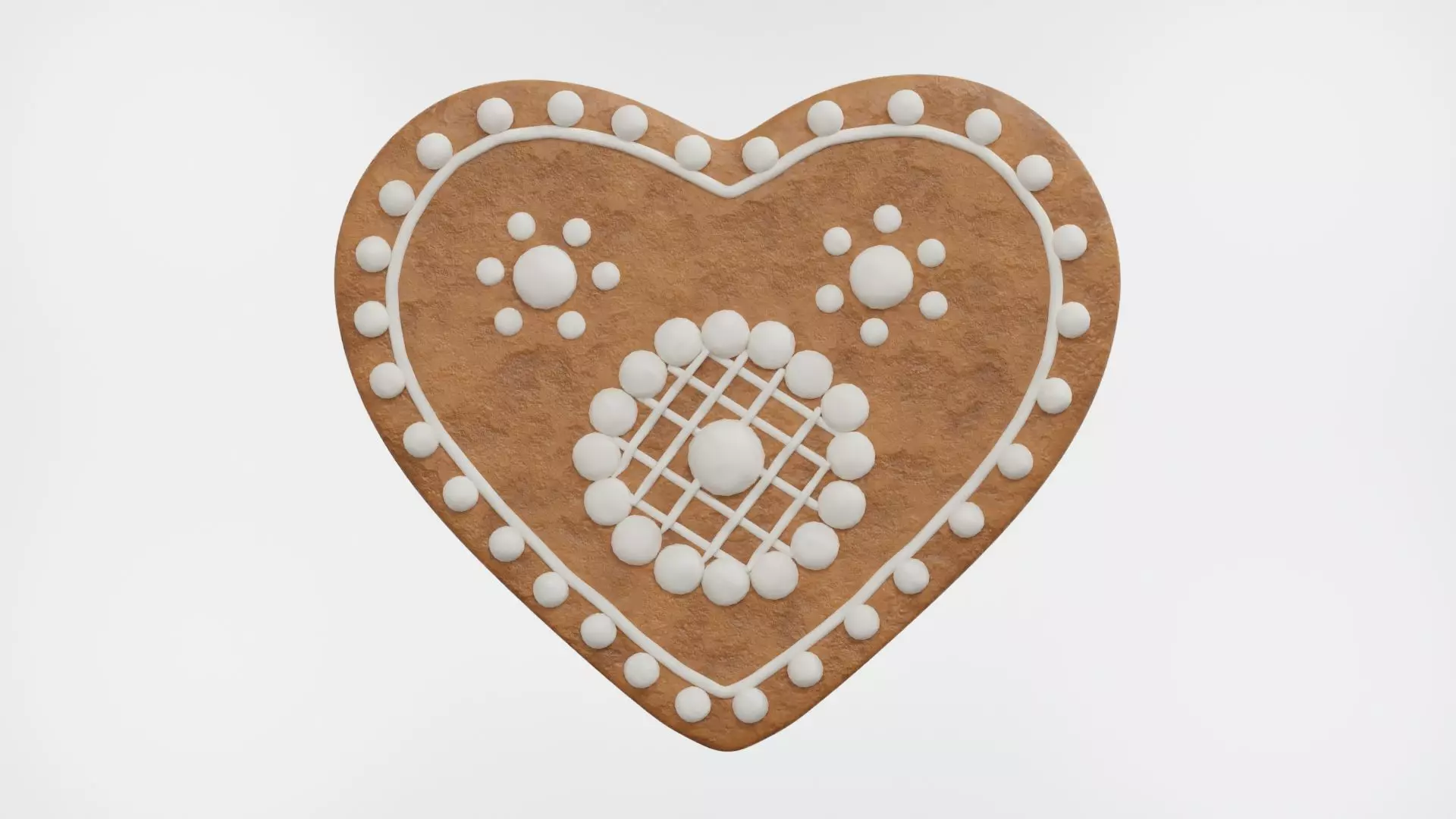 Gingerbread Christmas Cookie 17 3D model_0