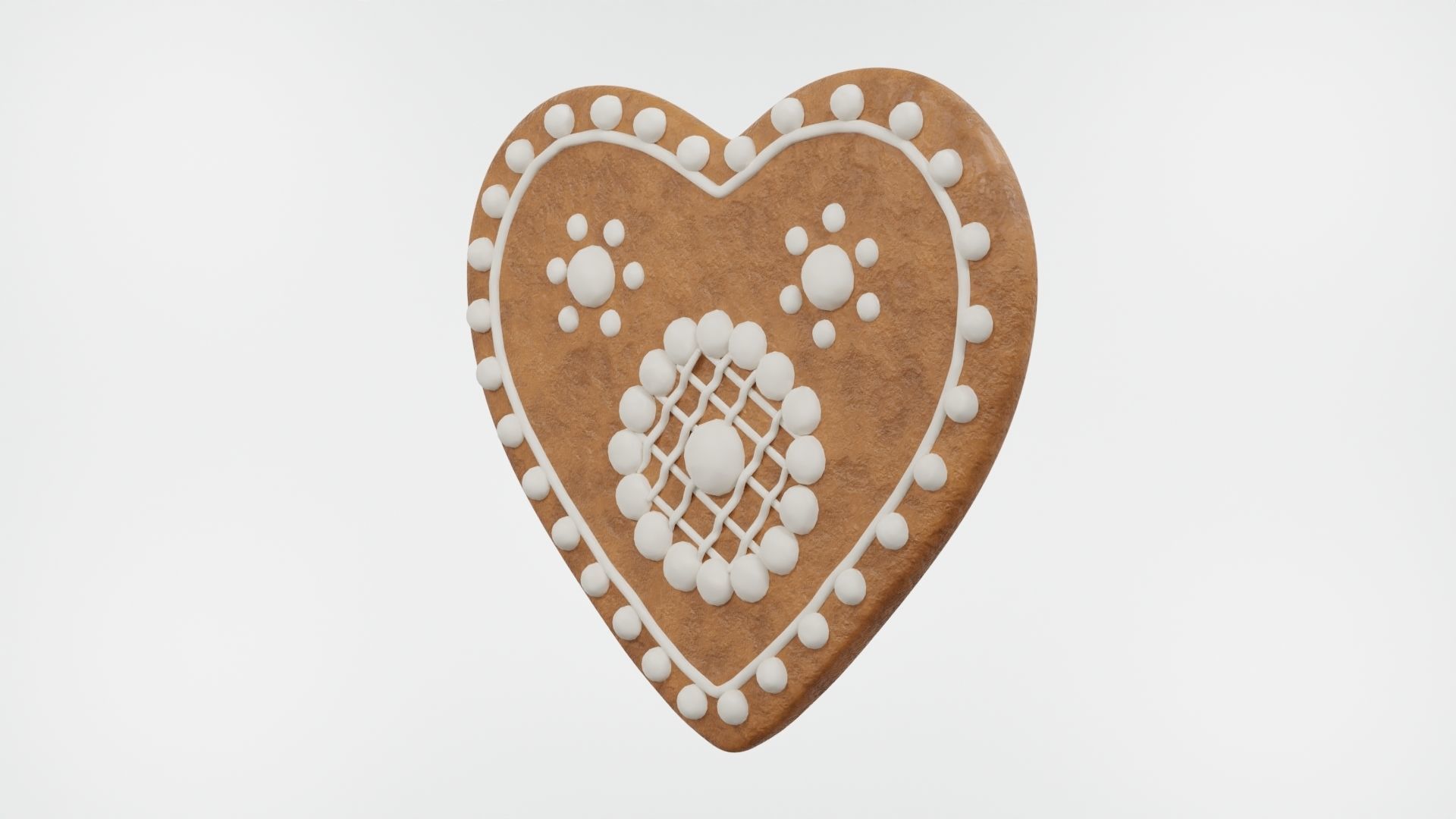 Gingerbread Christmas Cookie 17 3D model_5