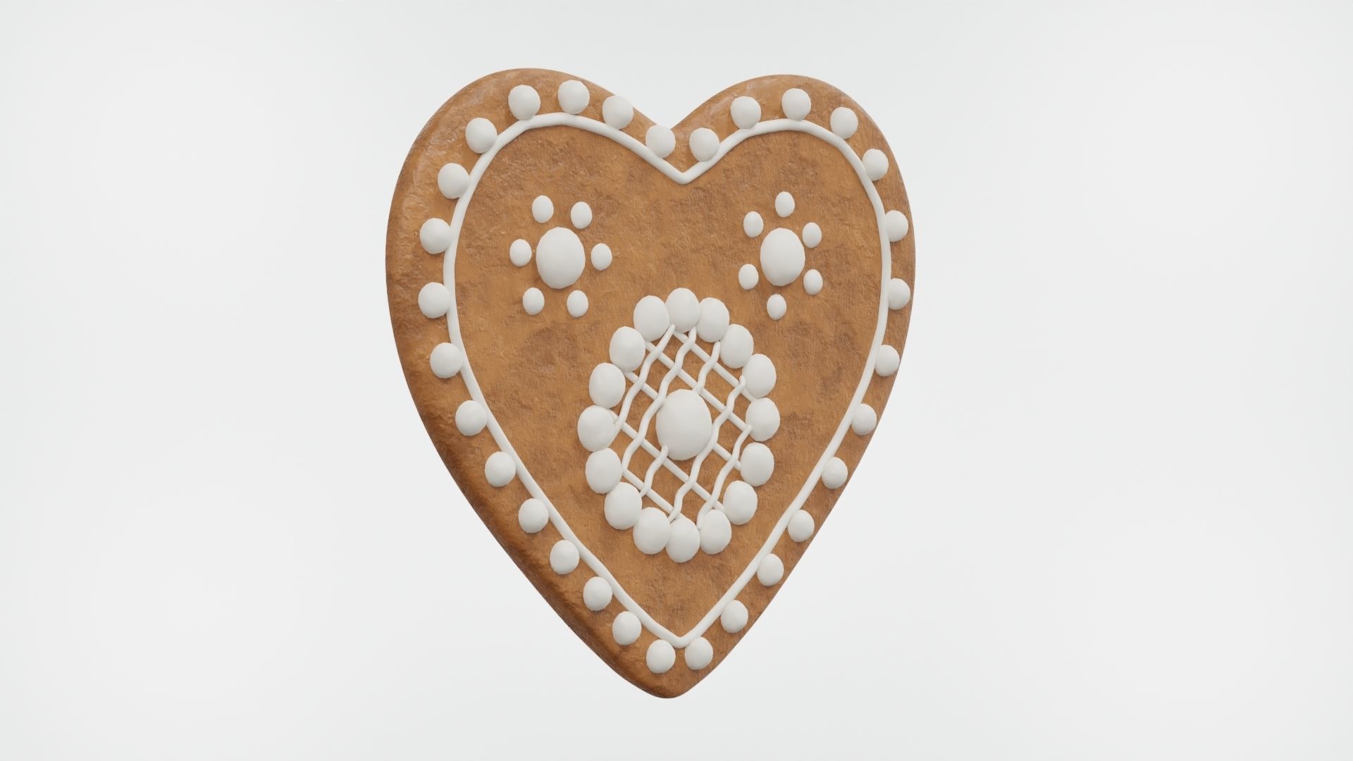Gingerbread Christmas Cookie 17 3D model_1