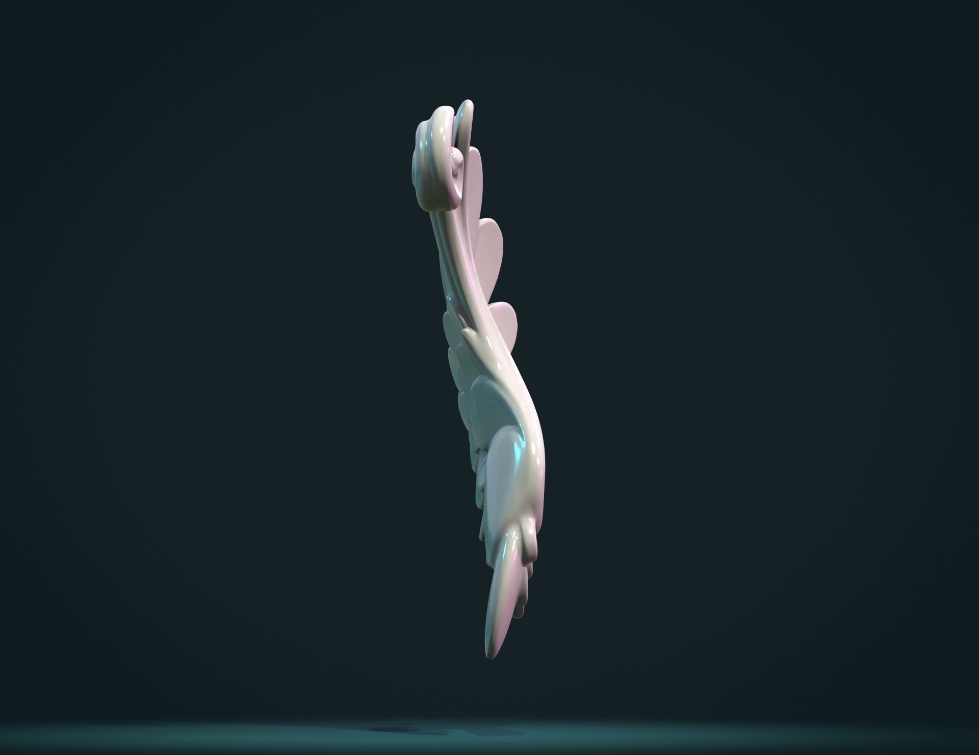 Stylized Wing 3D print model_5