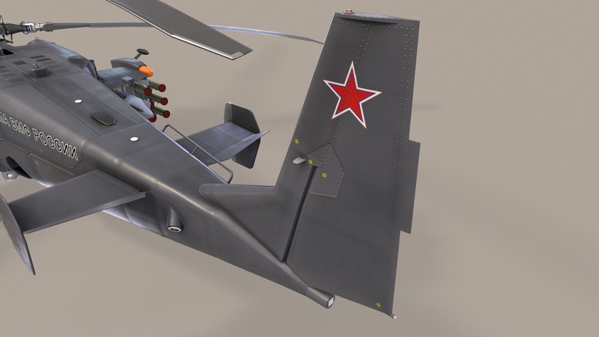 Kamov Ka-52K Katran Complex Animation Low-poly 3D model_12