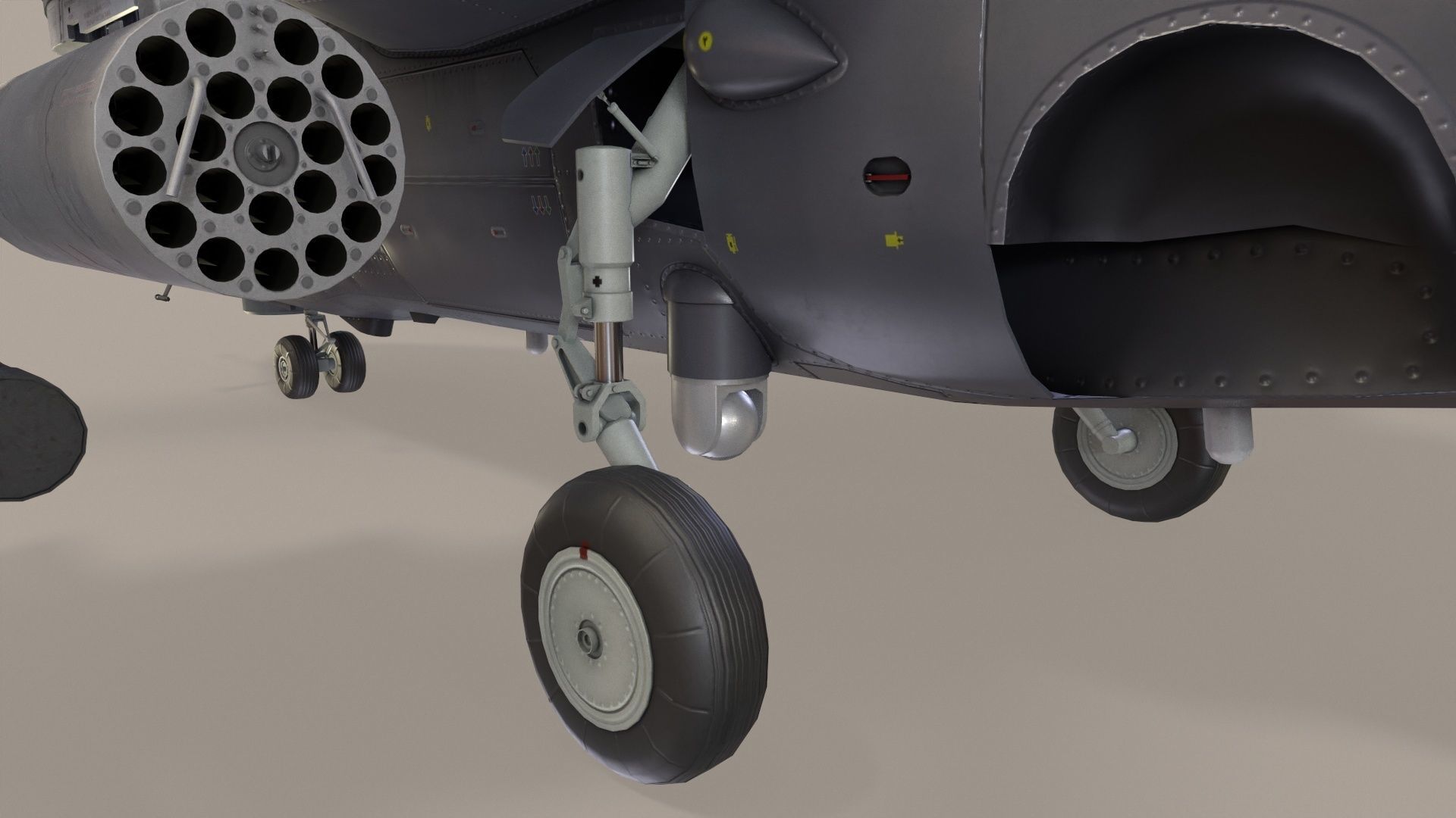 Kamov Ka-52K Katran Complex Animation Low-poly 3D model_15