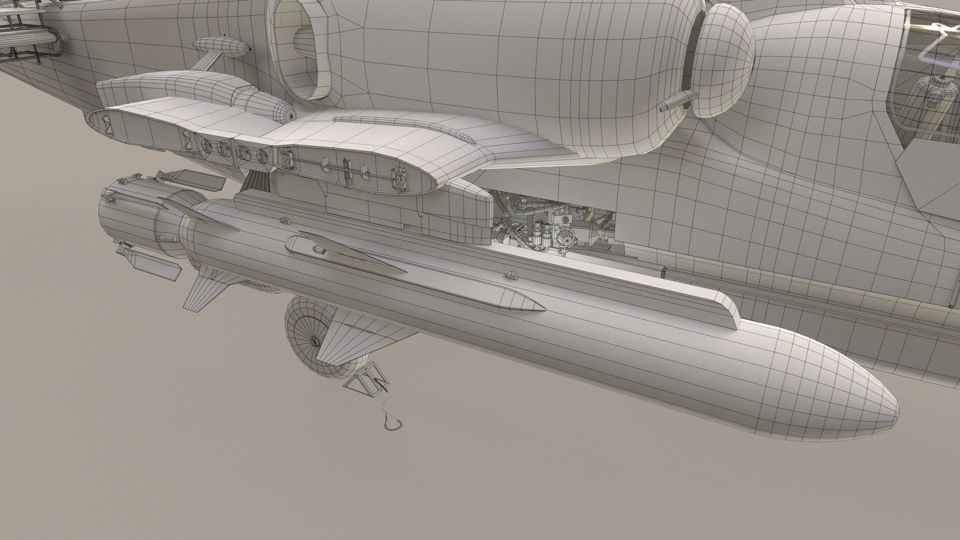 Kamov Ka-52K Katran Complex Animation Low-poly 3D model_34
