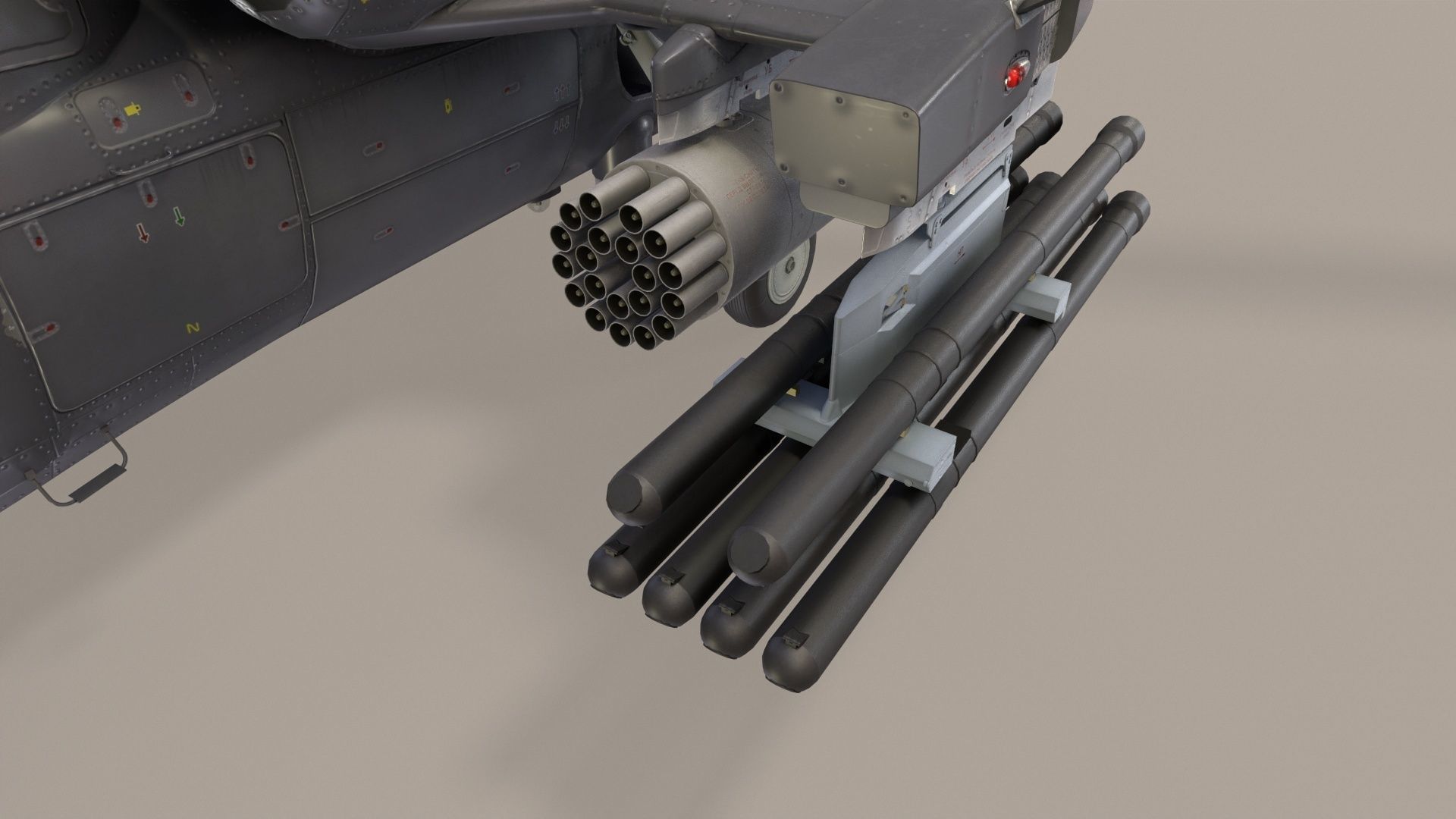 Kamov Ka-52K Katran Complex Animation Low-poly 3D model_8