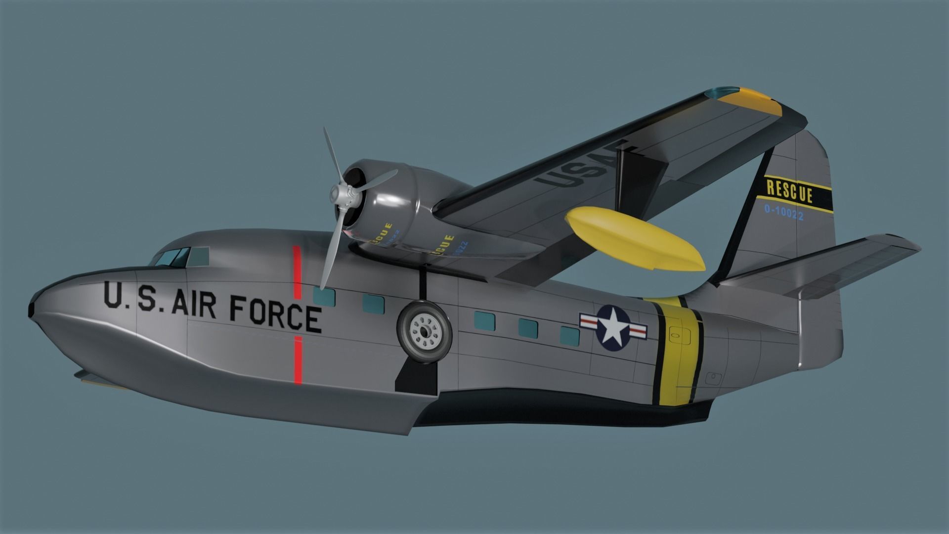 Grumman Albatross HU 16A US Air Force 3D model_9