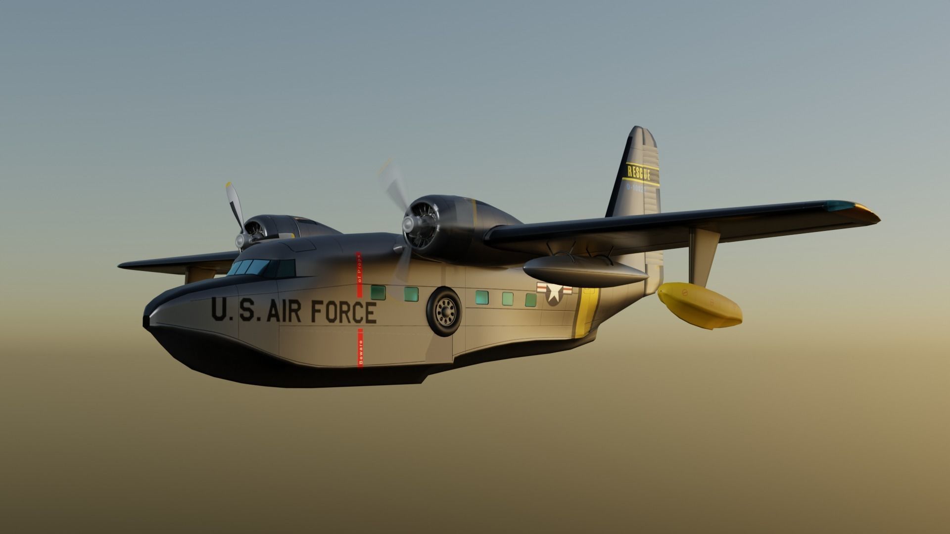 Grumman Albatross HU 16A US Air Force 3D model_3