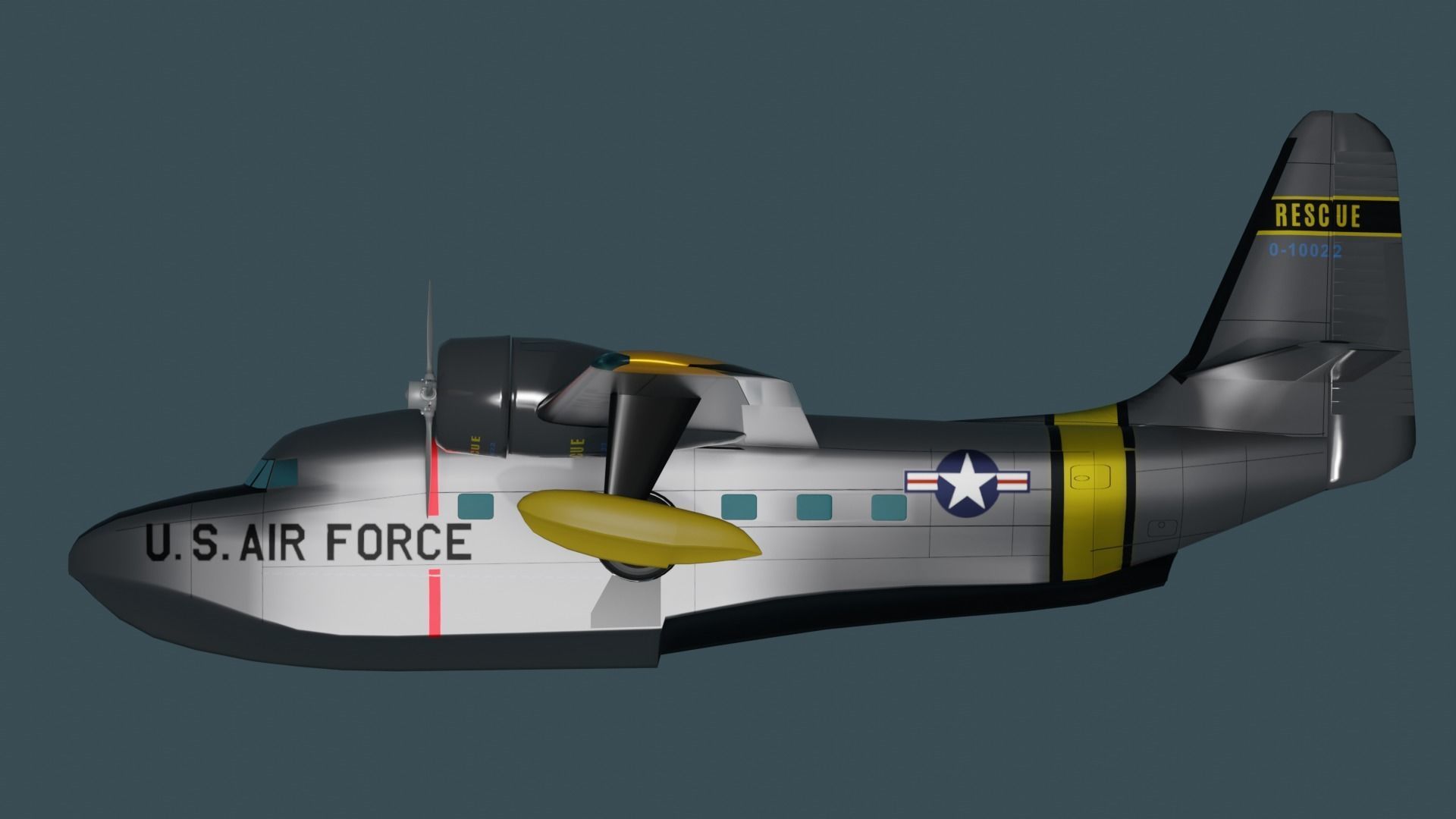 Grumman Albatross HU 16A US Air Force 3D model_6