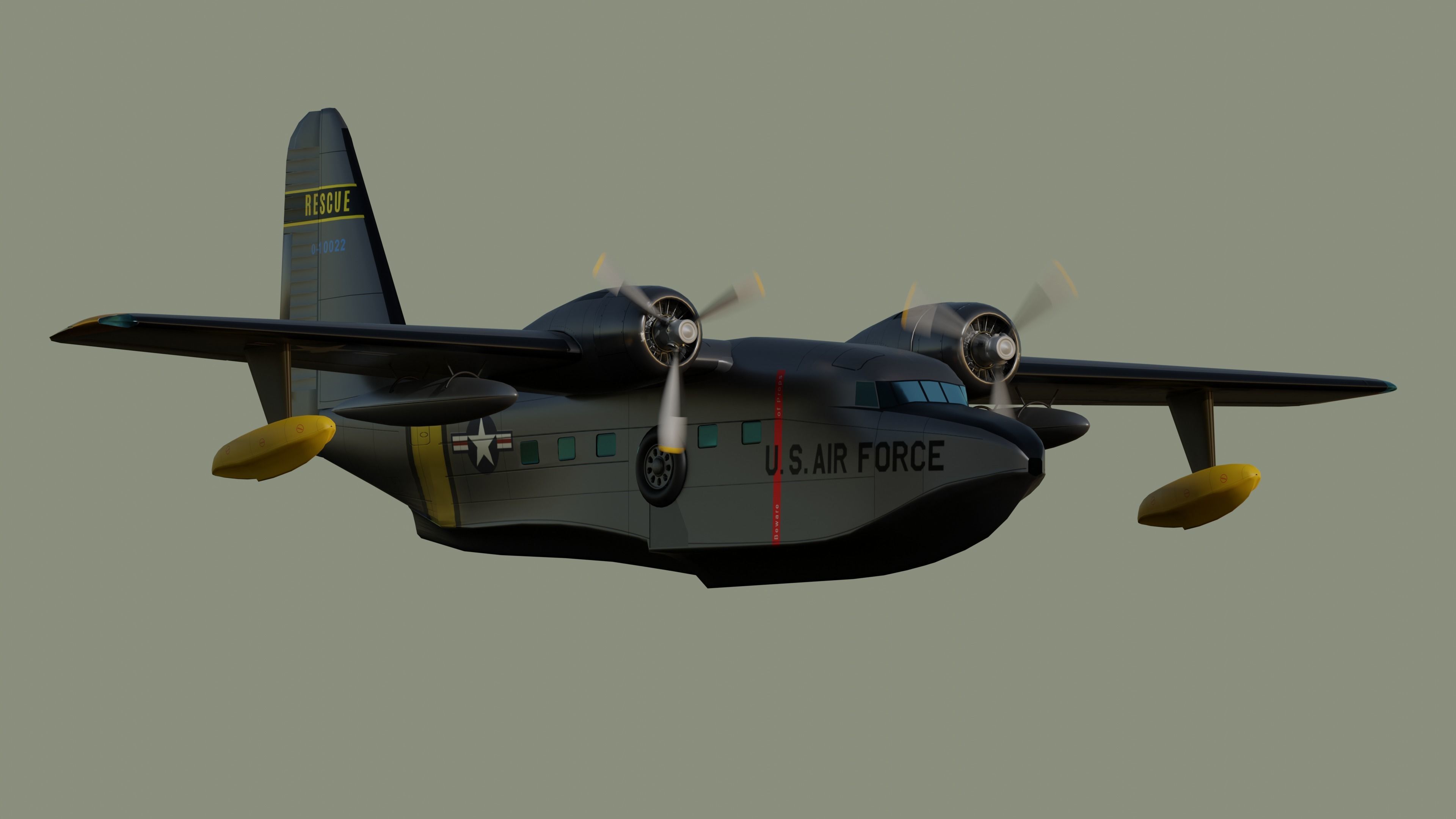 Grumman Albatross HU 16A US Air Force 3D model_14