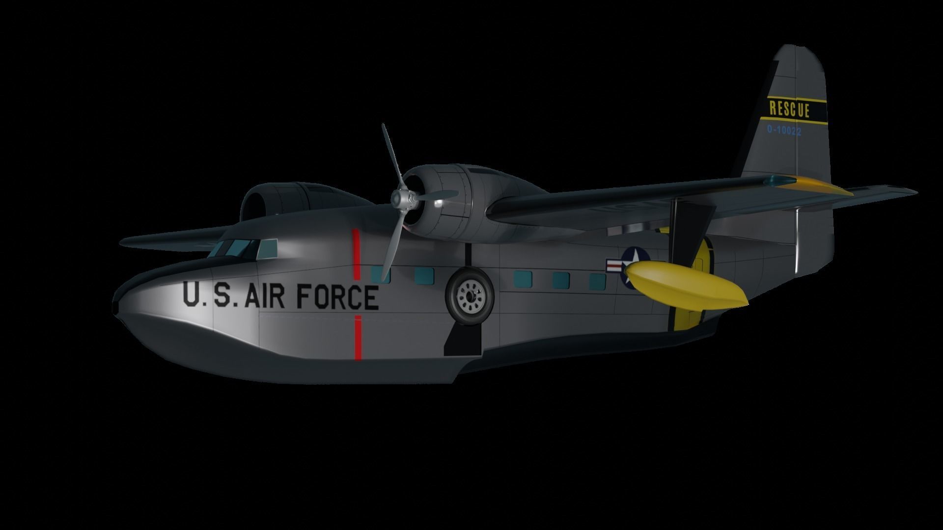 Grumman Albatross HU 16A US Air Force 3D model_8