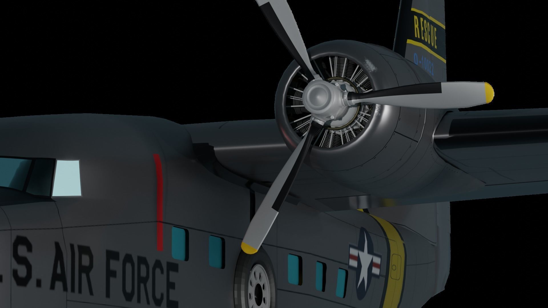 Grumman Albatross HU 16A US Air Force 3D model_11