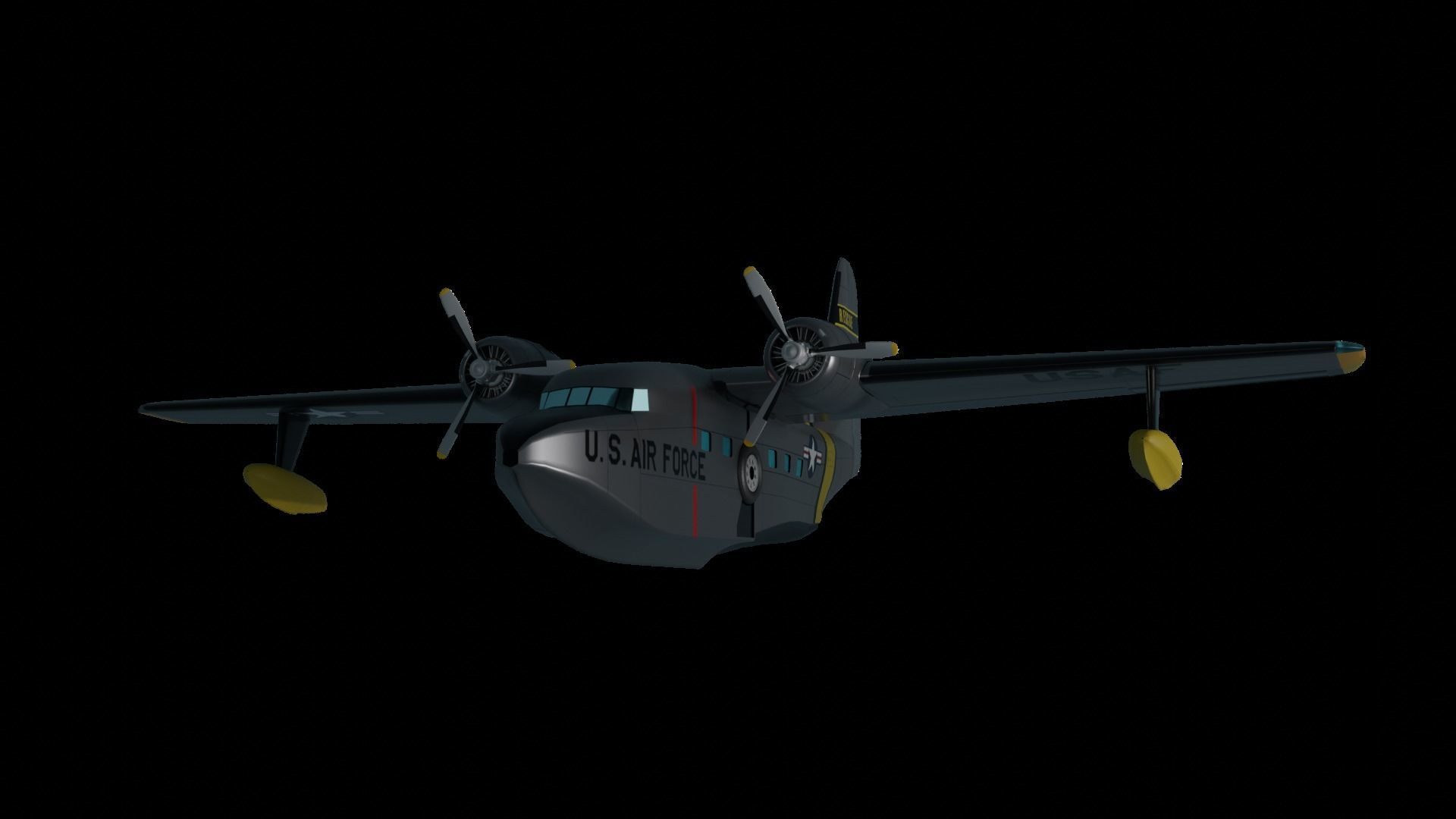 Grumman Albatross HU 16A US Air Force 3D model_10