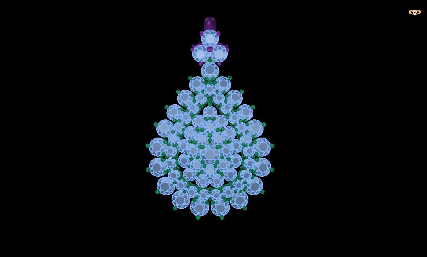 pendant Pear 3D print model_1