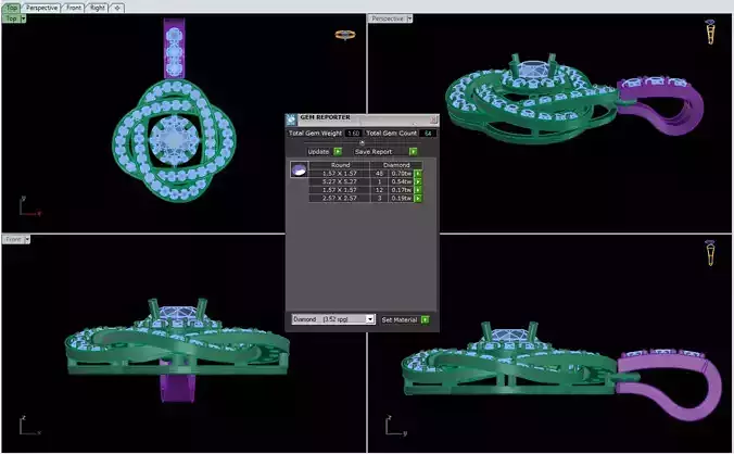 pendant with diamonds