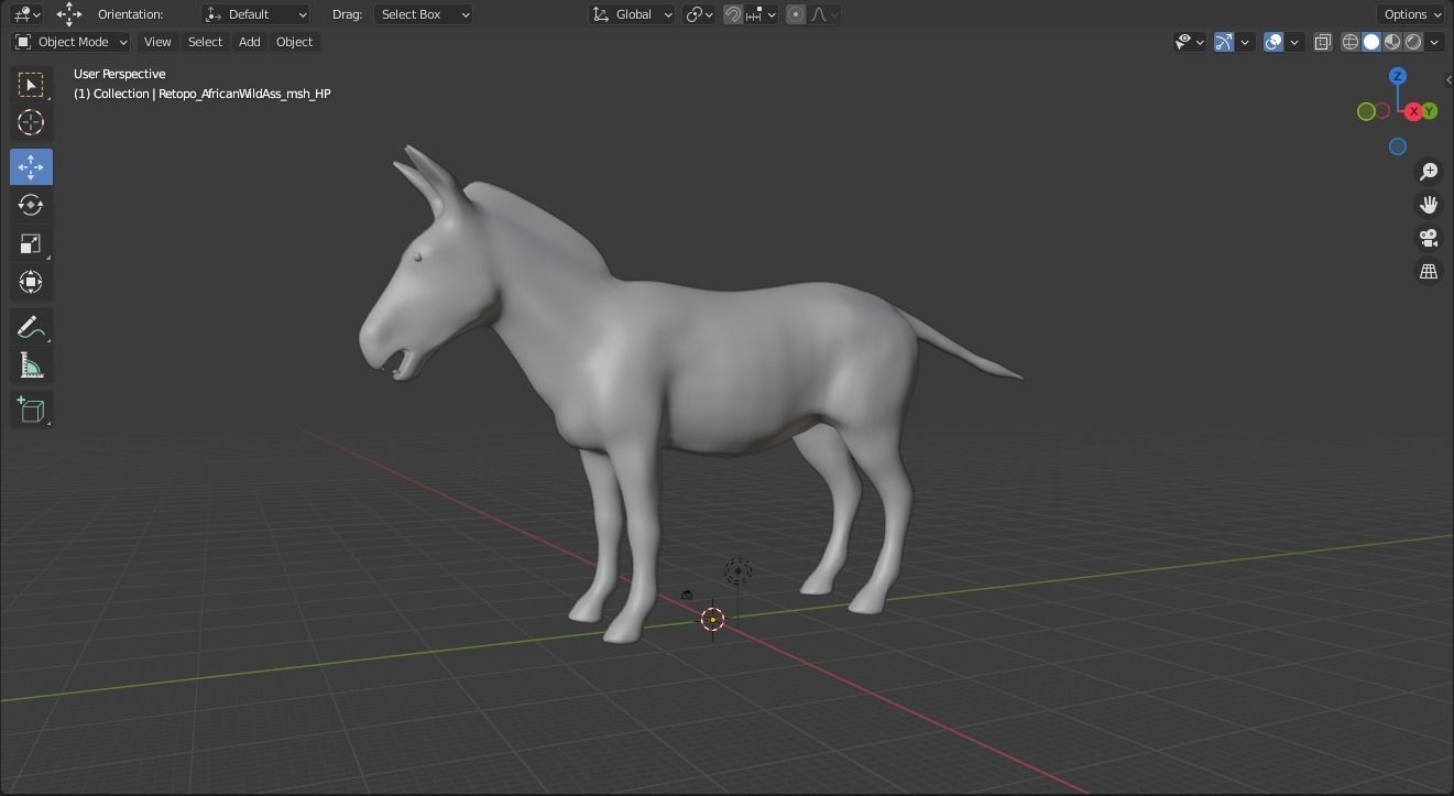 Donkey Animal For Games and Animation Low-poly 3D model_16
