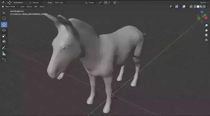 Donkey Animal For Games and Animation Low-poly 3D model