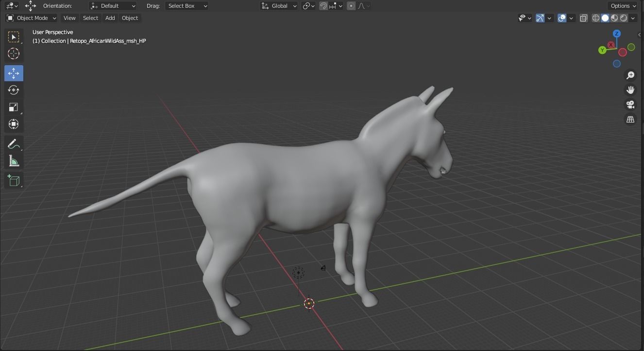 Donkey Animal For Games and Animation Low-poly 3D model_17