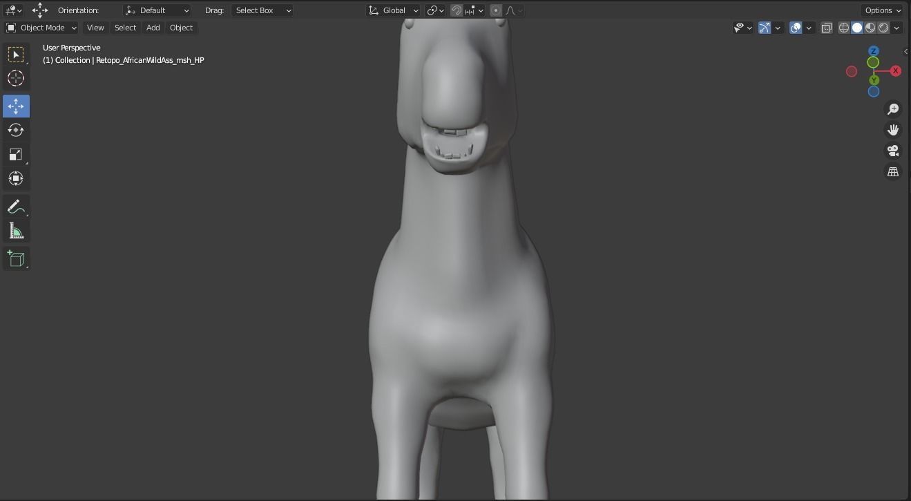 Donkey Animal For Games and Animation Low-poly 3D model_7