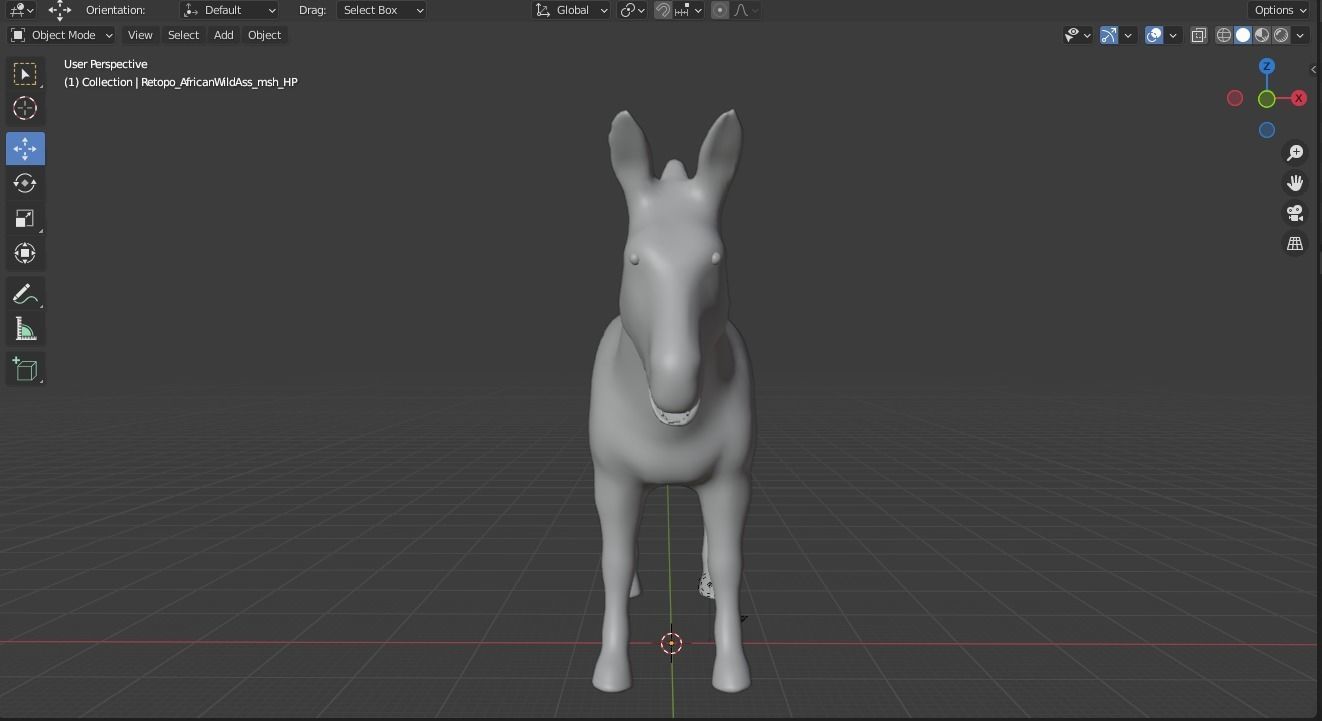 Donkey Animal For Games and Animation Low-poly 3D model_13