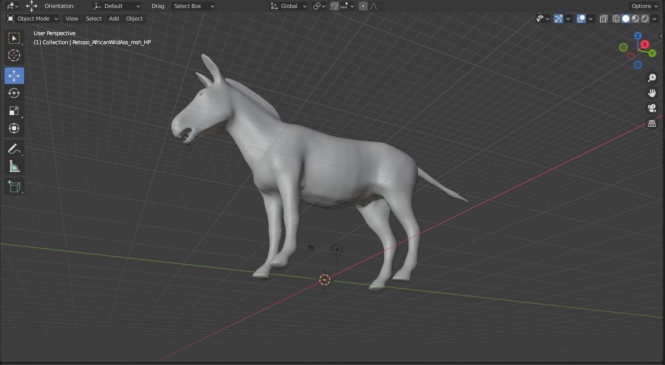 Donkey Animal For Games and Animation Low-poly 3D model_27