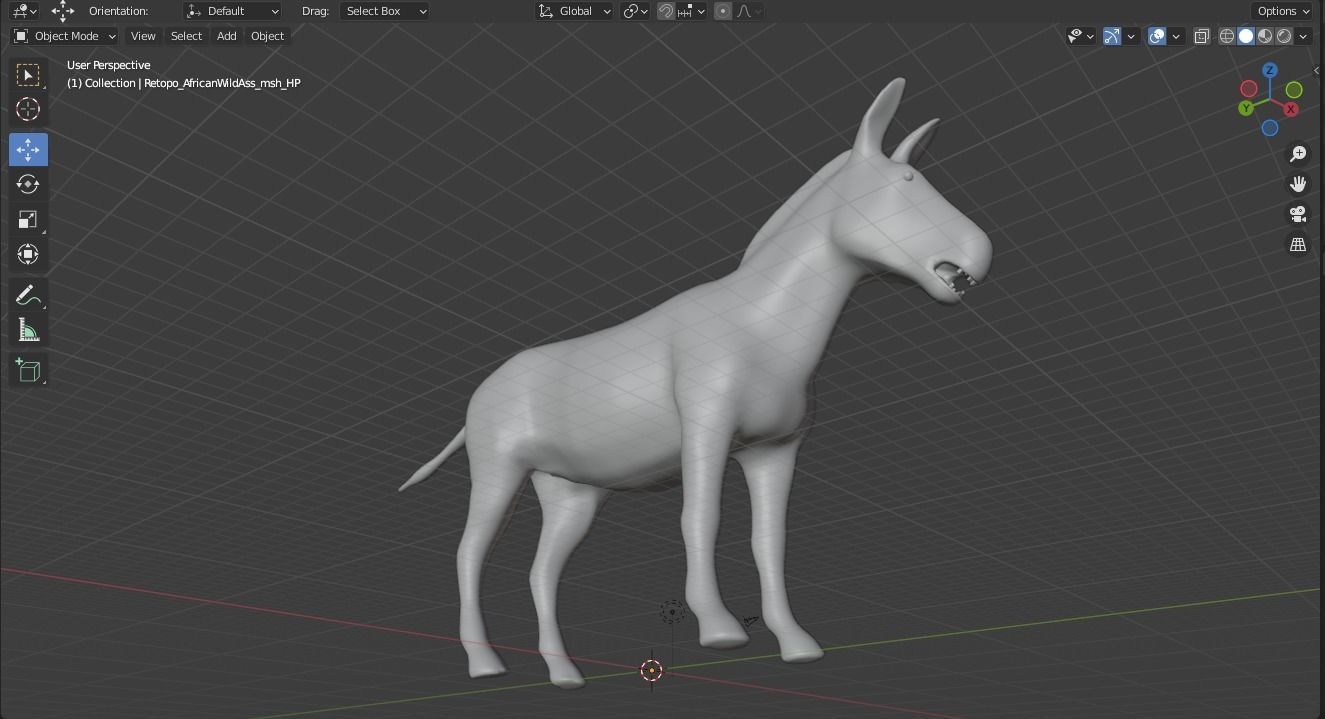 Donkey Animal For Games and Animation Low-poly 3D model_19