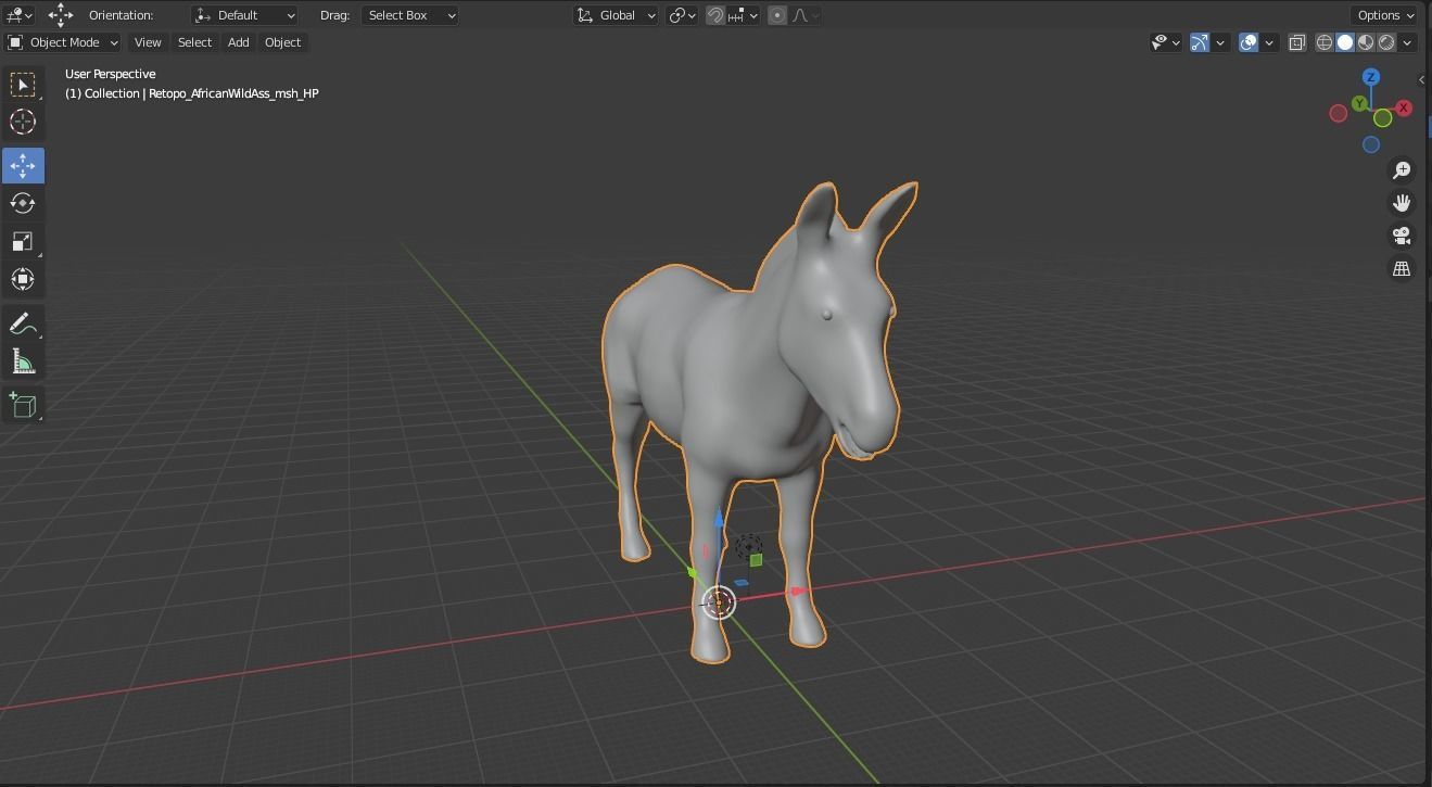 Donkey Animal For Games and Animation Low-poly 3D model_25