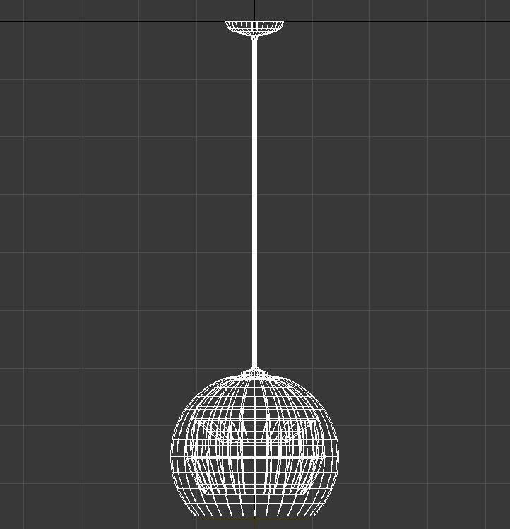copper and glass hanging light 3D model_13