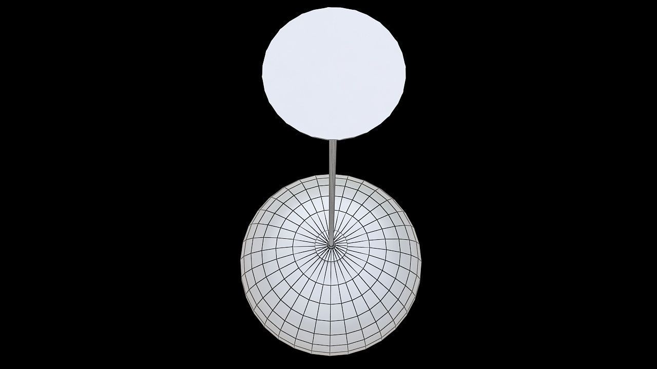 copper and glass hanging light 3D model_8