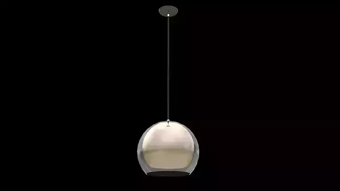 copper and glass hanging light 3D model copper and glass hanging light 3D model
