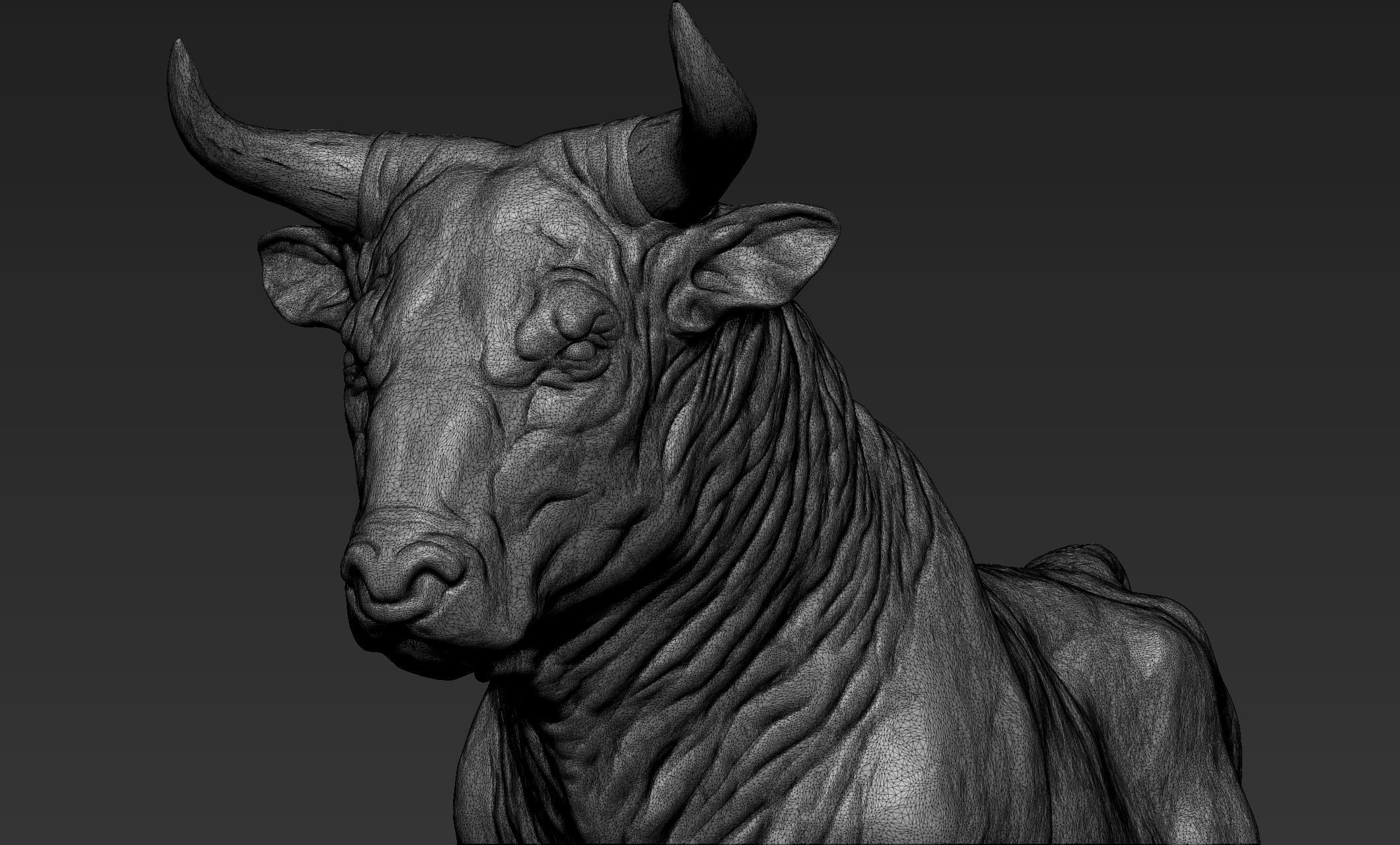 Bull Sculpt 3D model_10