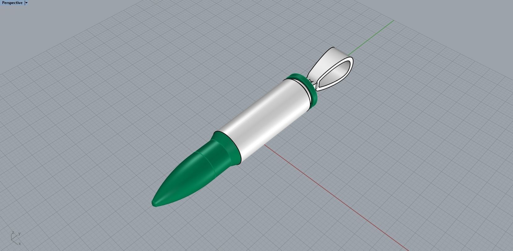 bullet pendant 3D print model_7