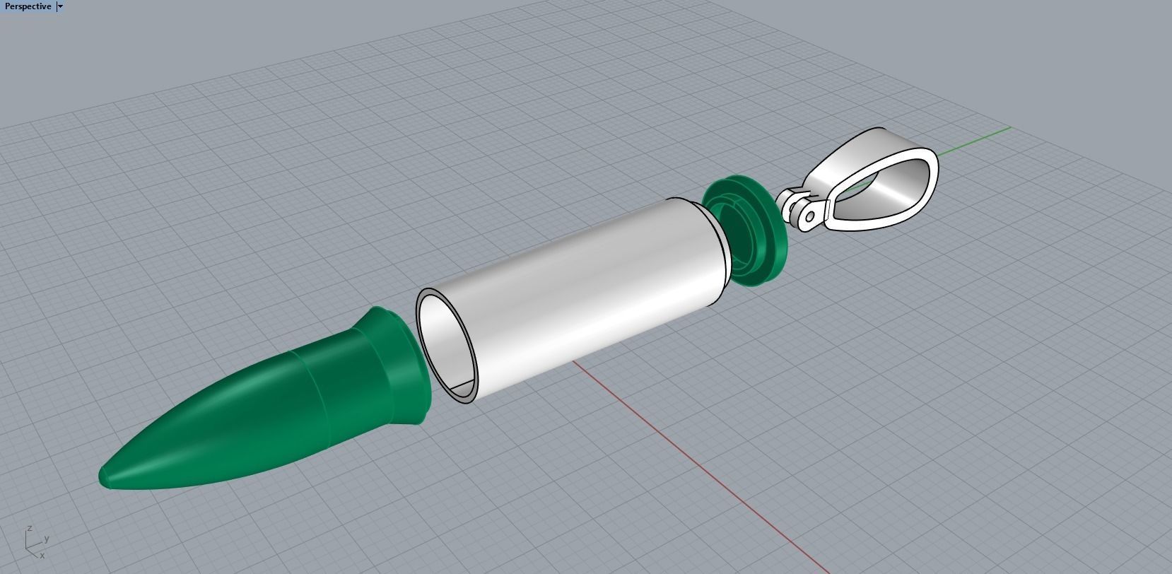 bullet pendant 3D print model_9