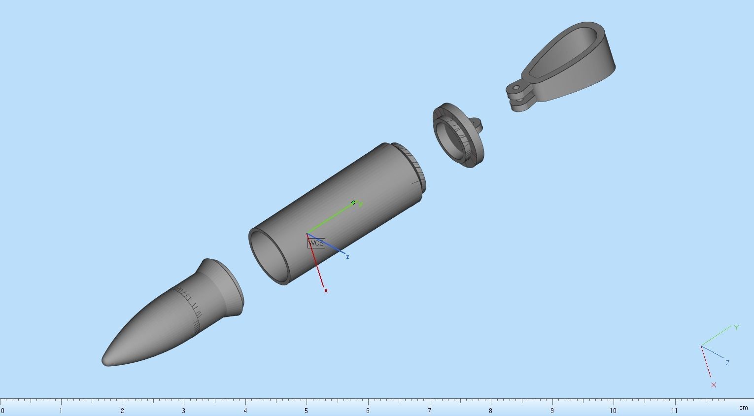 bullet pendant 3D print model_17