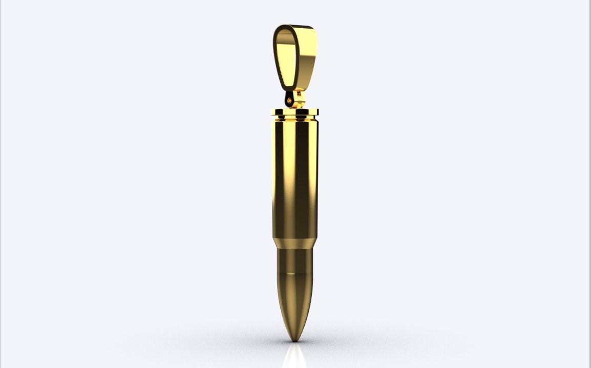 bullet pendant 3D print model_1