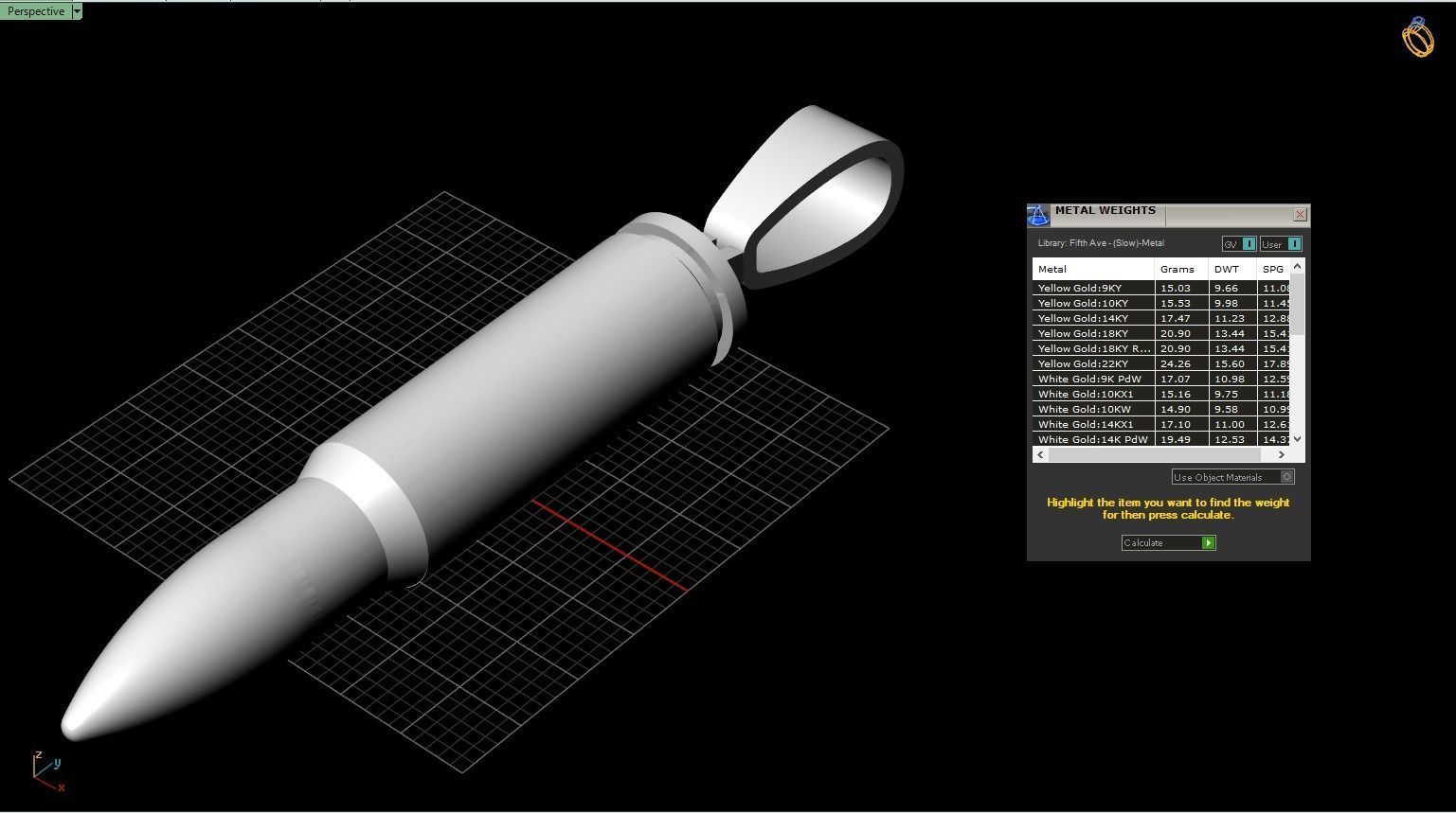 bullet pendant 3D print model_21