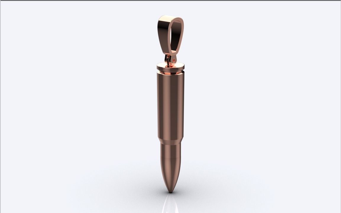 bullet pendant 3D print model_5