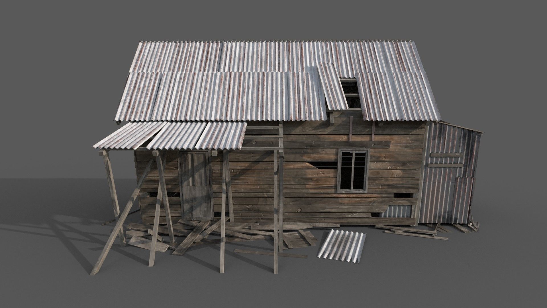 Old House Low-poly 3D model_13