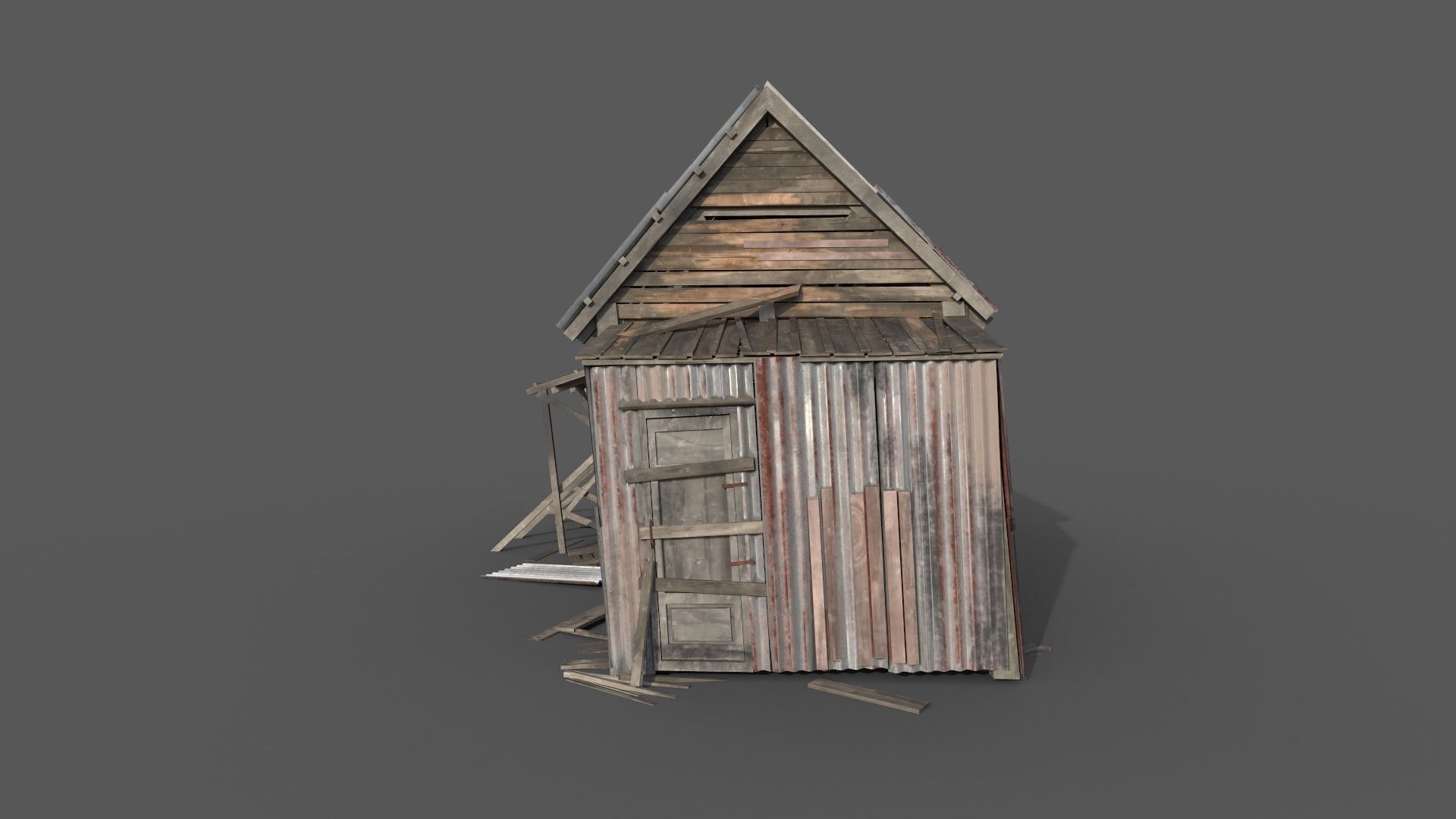 Old House Low-poly 3D model_8