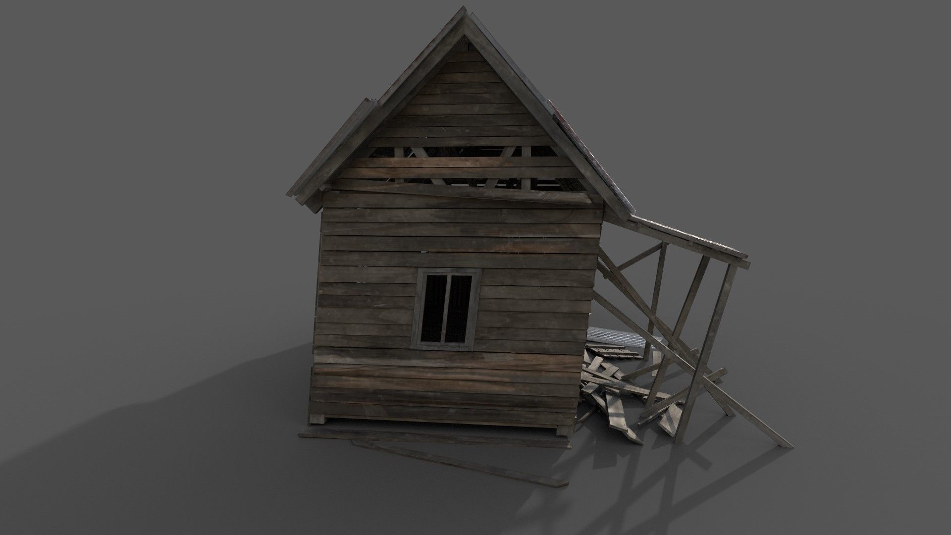 Old House Low-poly 3D model_11
