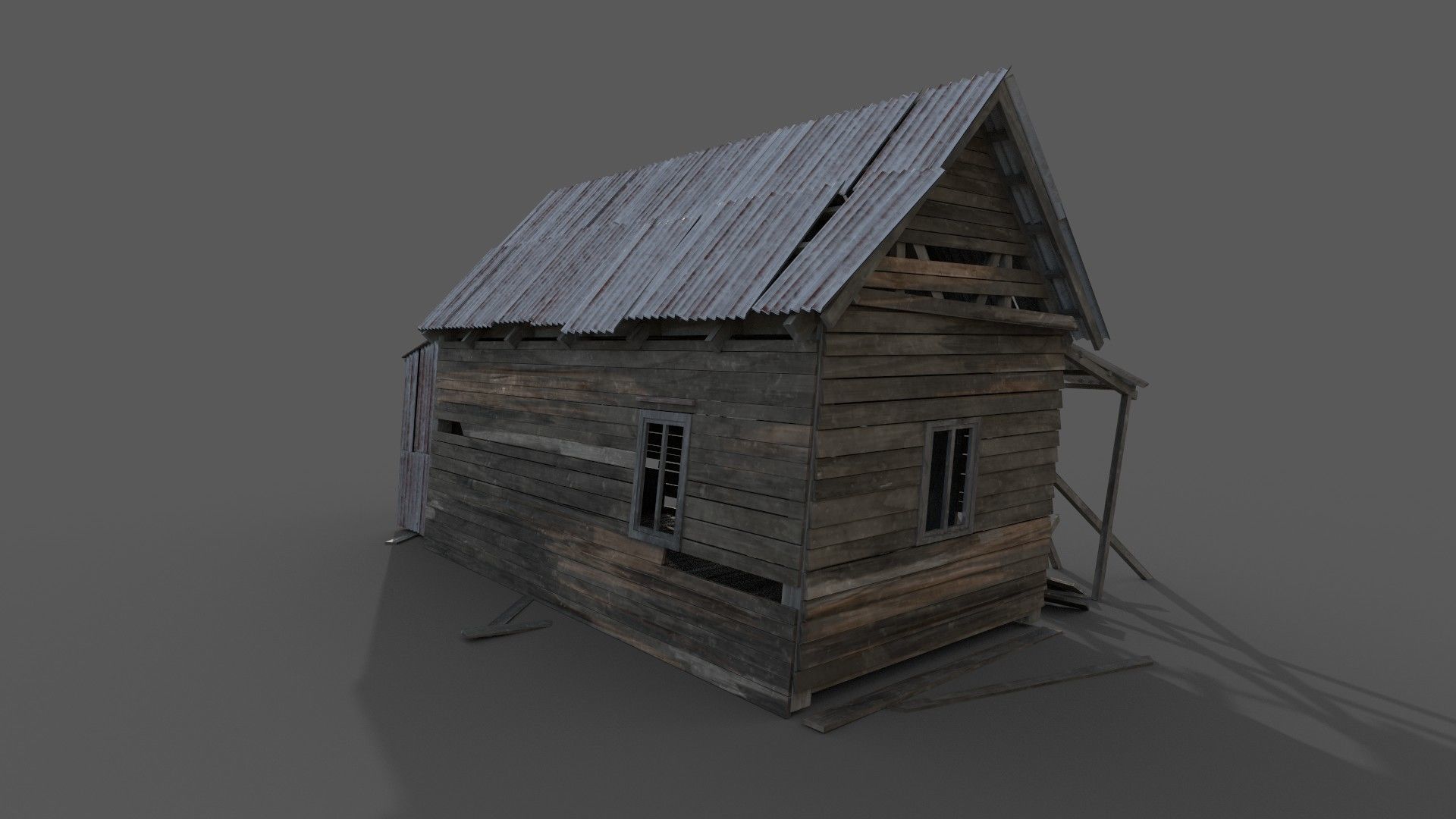 Old House Low-poly 3D model_10