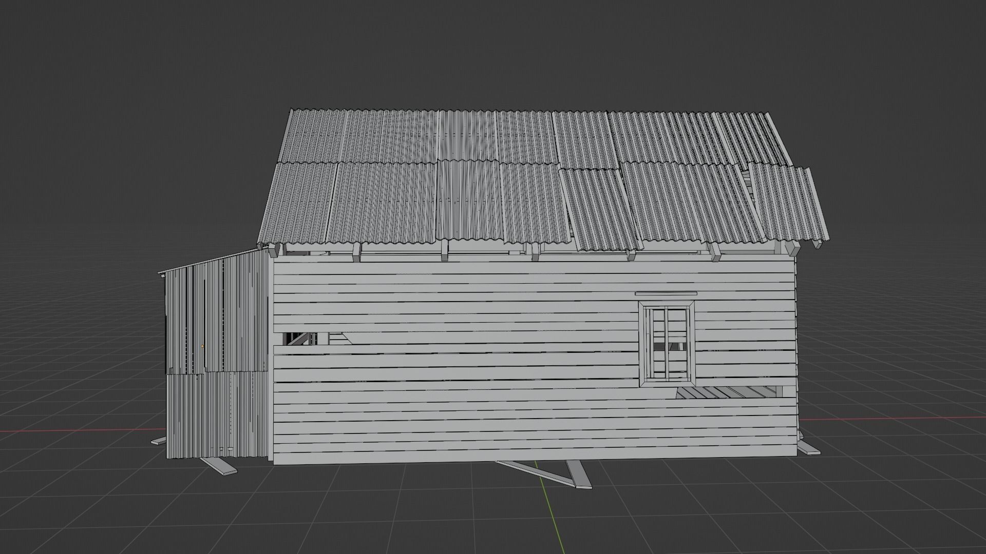 Old House Low-poly 3D model_4