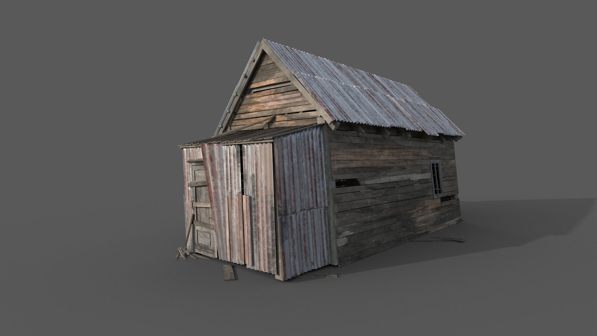 Old House Low-poly 3D model_2