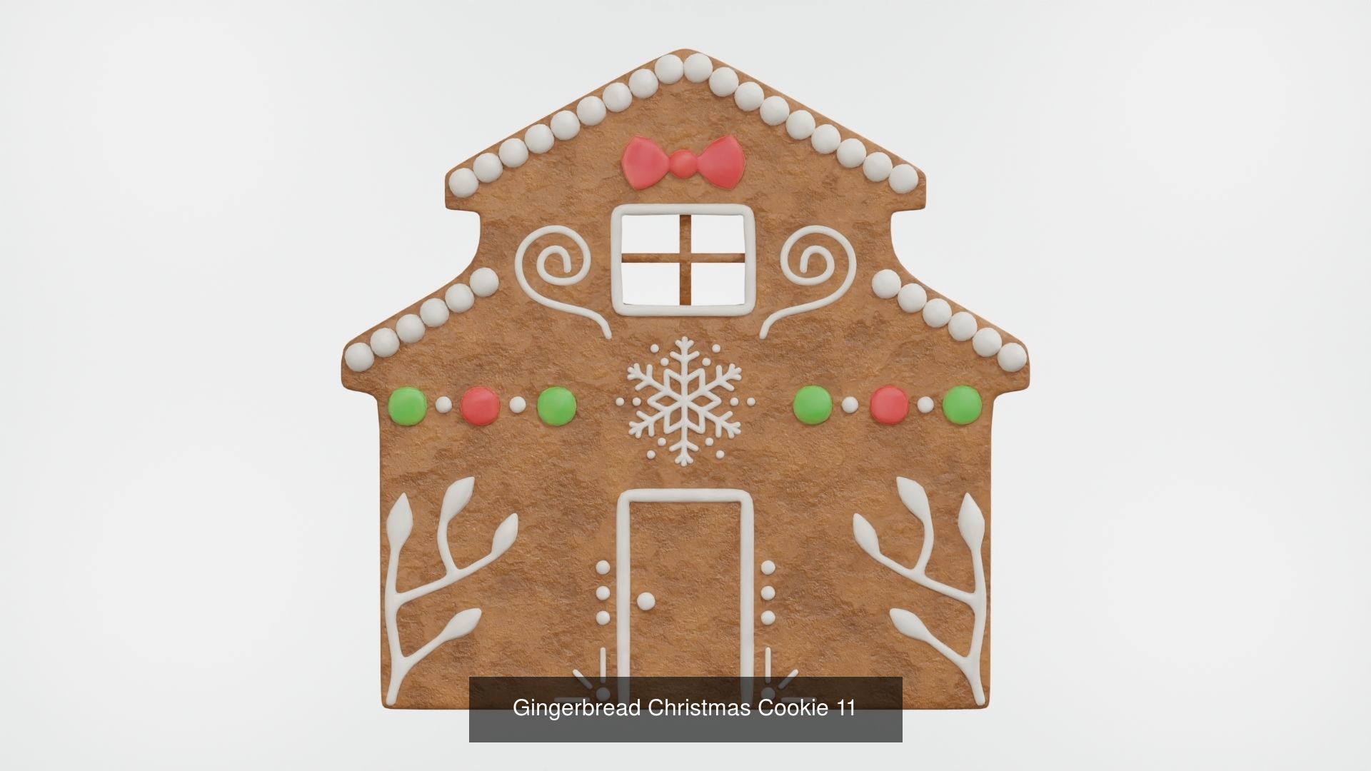 Gingerbread Christmas Cookie - House 3D Model Collection_10