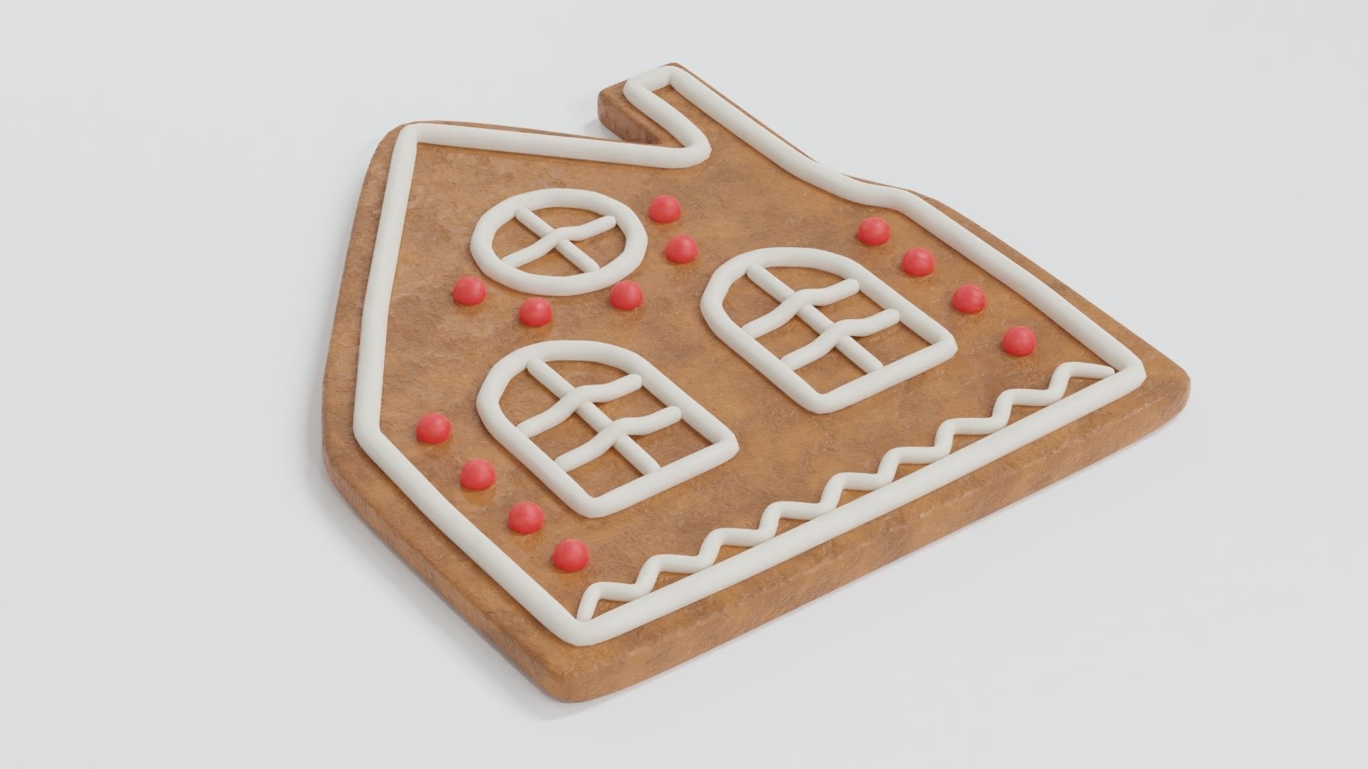 Gingerbread Christmas Cookie - House 3D Model Collection_5