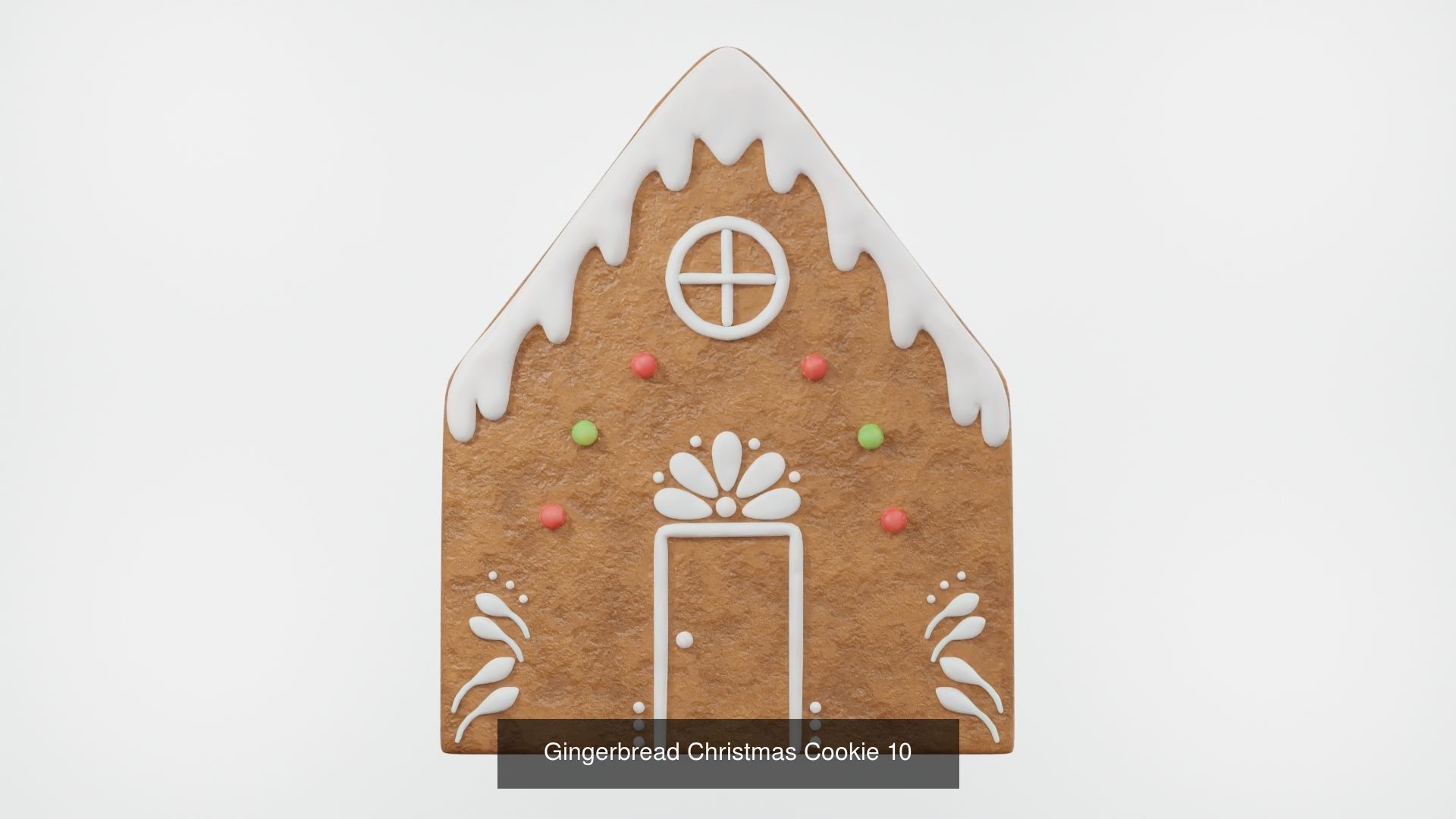 Gingerbread Christmas Cookie - House 3D Model Collection_7