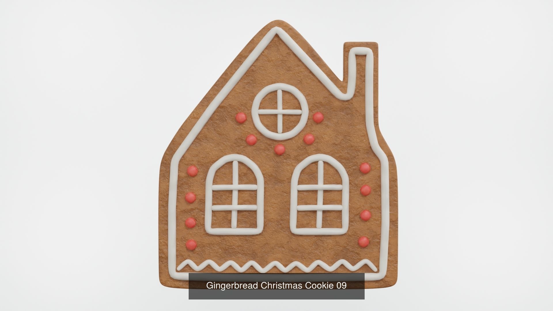 Gingerbread Christmas Cookie - House 3D Model Collection_4