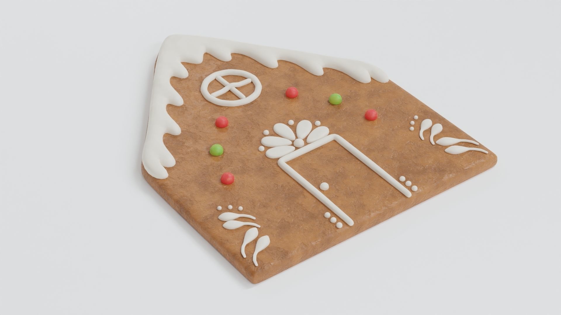 Gingerbread Christmas Cookie - House 3D Model Collection_8